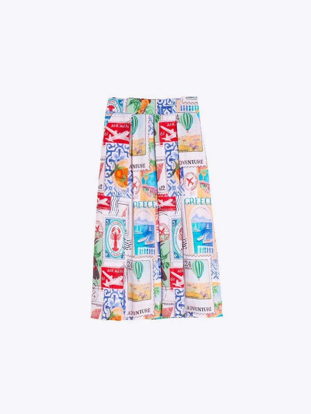 NEW VILAGALLO women's olimpia midi skirt in sellos viaje